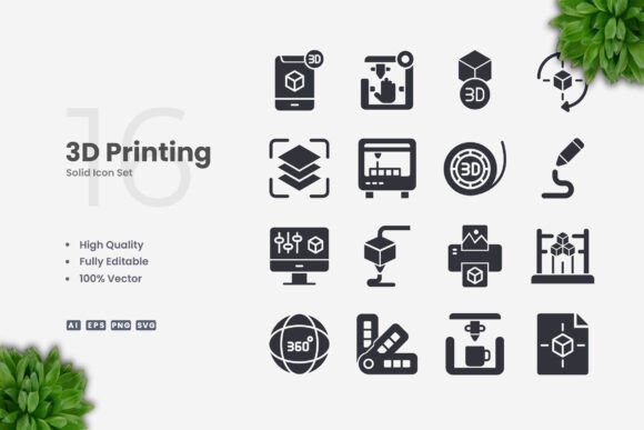3D Printing Solid Icons for Modern Design Needs