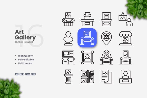 Art Gallery: Simple and Clean Icon Design