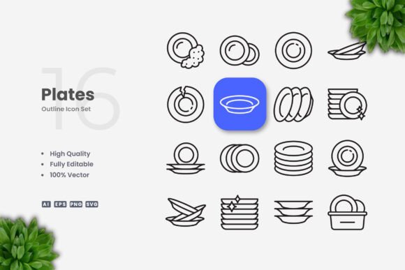 Exploring the Versatility of Plates Icons for Digital and Print Projects