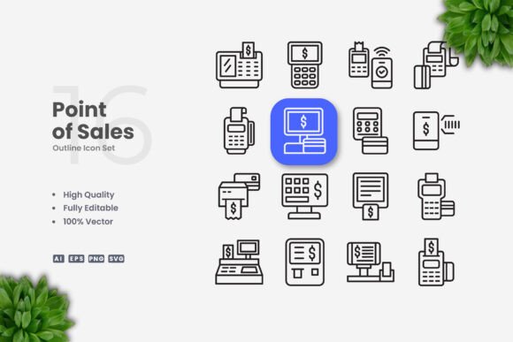 Point of Sales Icons for Modern Design