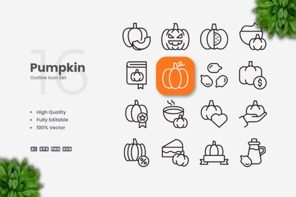 Pumpkin Icons: A Versatile and Professional Design Solution for Modern Creatives