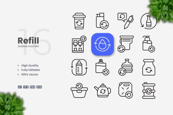 Refill Icons: Simple and Clean Design for Every Project