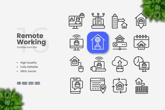 Remote Working Icons: A Versatile Tool for Modern Designers