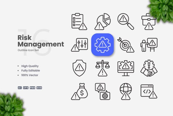 Risk Management Icons for Modern Design