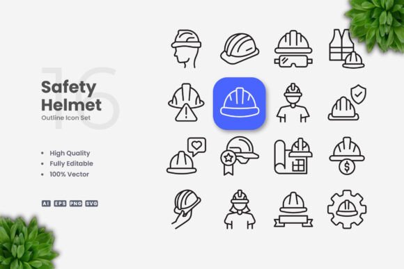 Safety Helmet Icons for Every Project and Purpose