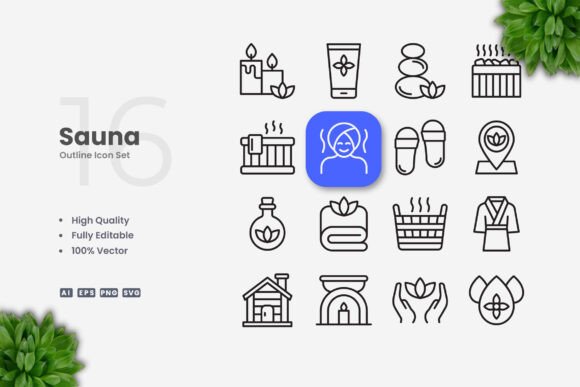 Sauna Icons: Strategic Design for Clear Communication and Brand Impact