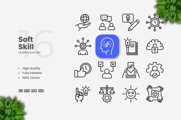 Soft Skills Icons: Enhancing Visual Communication with Simplicity and Flexibility
