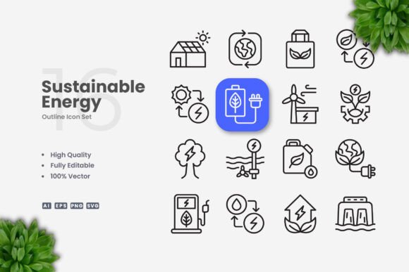 Sustainable Energy Icons: A Smart Choice for Modern Design