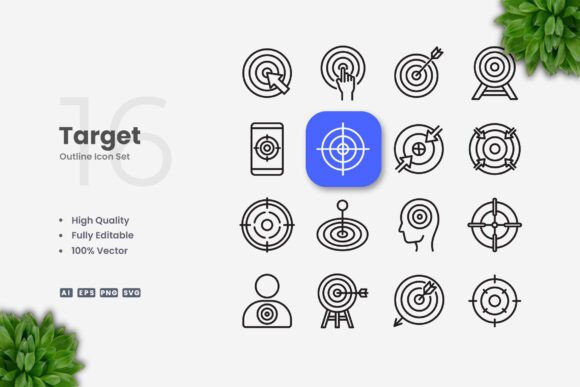 Target Icons: Simple, Clean, and Versatile