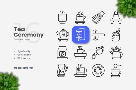 Tea Ceremony Icons: A Versatile Design Solution