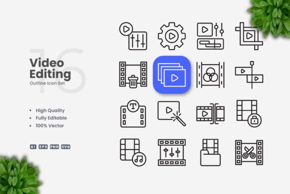 Video Editing Icons: Enhance Your Visual Communication with Simplicity and Style