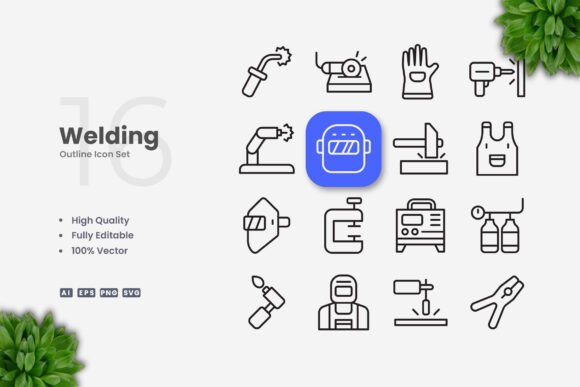 Welding Icons: A Versatile Design Resource for Modern Projects
