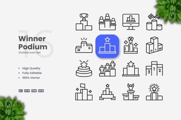 Winner Podium Icons